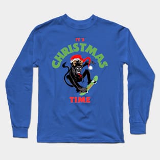 Krampus Skater Merry Krampus Long Sleeve T-Shirt